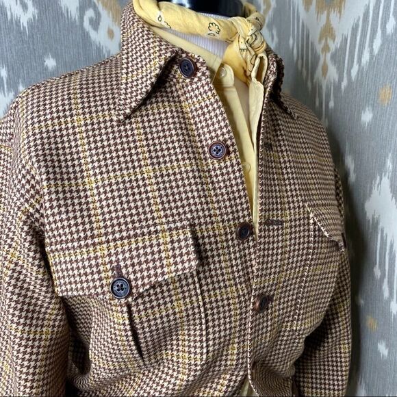 Ralph Lauren Collection Brown Multi Wool Check Plaid Jacket - Picture 2 of 16